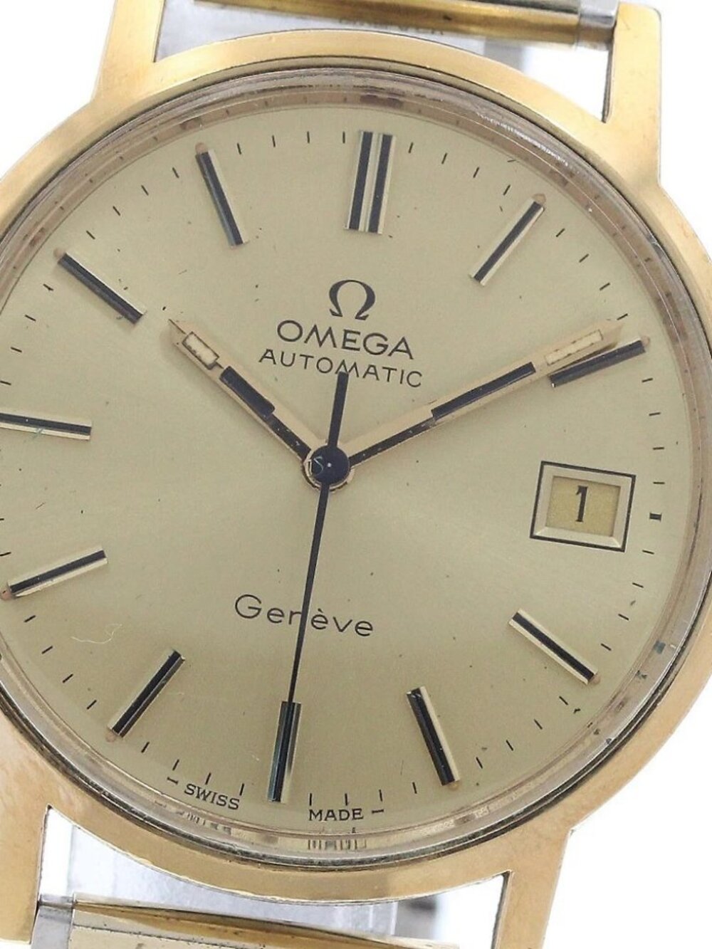 OMEGA Geneve 166.0163 Date Cal.1012 gold Dial Automatic Men's Watch